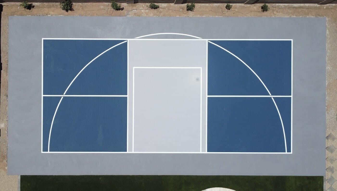 Custom backyard sport court installation